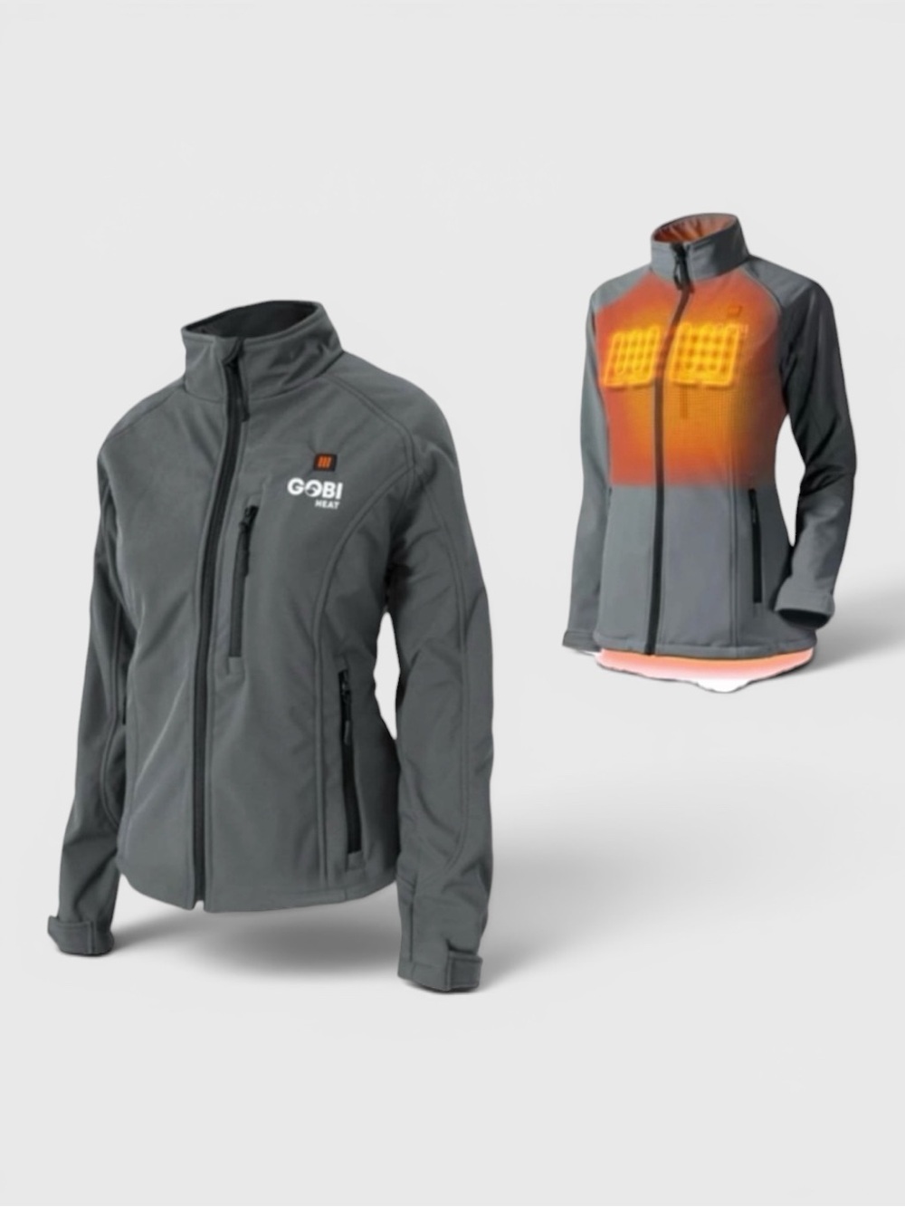 507 NEW! Gobi Heat Sahara 3 Zone Heated Softshell Grey Jacket (No Battery)